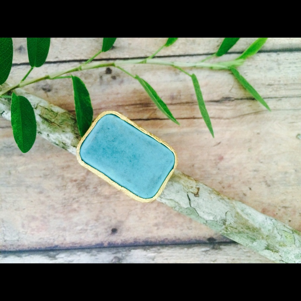 New Turkish Turquoise Cocktail Ring